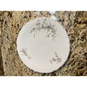 Bianchini Bavaria Germany Scalloped Gold Trim‎ Floral Dessert Plate